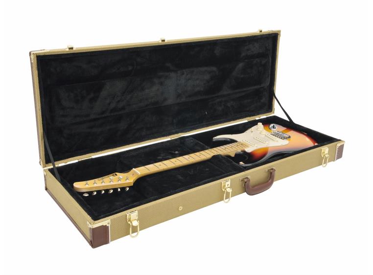 DIMAVERY Wood case for E-guitars, tweed